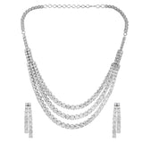 Sparkling Elegance Stardust Symphony American Diamond Necklace Set