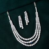 Sparkling Elegance Stardust Symphony American Diamond Necklace Set