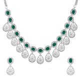 Sparkling Elegance Radiant Reverie American Diamond Necklace Set