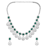 Sparkling Elegance Radiant Reverie American Diamond Necklace Set