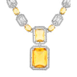 Sparkling Elegance Regal Cascade American Diamond Necklace Set