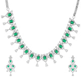 Sparkling Elegance Dew-Kissed American Diamond Necklace Set