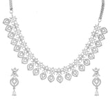 Sparkling Elegance Floral Whispers American Diamond Necklace Set