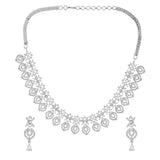 Sparkling Elegance Floral Whispers American Diamond Necklace Set