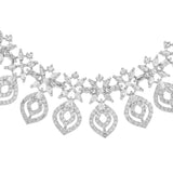 Sparkling Elegance Floral Whispers American Diamond Necklace Set