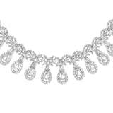 Sparkling Elegance Teardrop Glamour American Diamond Necklace Set