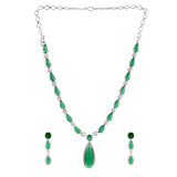 Sparkling Elegance Sparkling Affair American Diamond Necklace Set