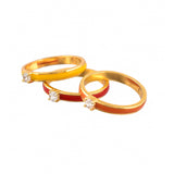 Valentine's Day Studded Enamel Stackable Rings