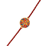 Abstract Mosaic Multi-Color Enamel Rakhi For Brother