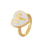 Zodiac Aries Enamel Ring