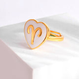 Zodiac Aries Enamel Ring