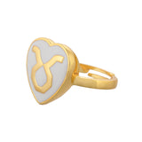 Zodiac Taurus Enamel Ring