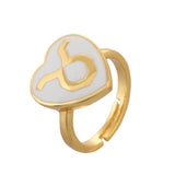 Zodiac Taurus Enamel Ring