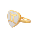 Zodiac Gemini Enamel Ring