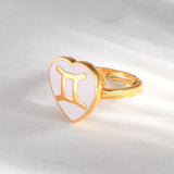 Zodiac Gemini Enamel Ring