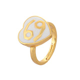 Zodiac Cancer Enamel Ring