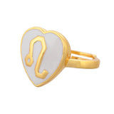 Zodiac Leo Enamel Ring