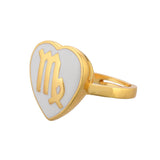 Zodiac Virgo Enamel Ring