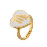 Zodiac Virgo Enamel Ring