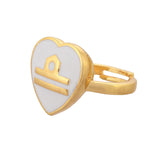 Zodiac Libra Enamel Ring