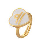 Zodiac Libra Enamel Ring