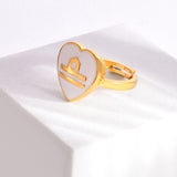 Zodiac Libra Enamel Ring