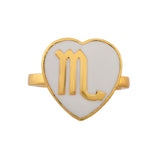 Zodiac Scorpio Enamel Ring