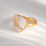 Zodiac Scorpio Enamel Ring