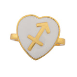 Zodiac Sagittarius Enamel Ring