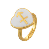 Zodiac Sagittarius Enamel Ring