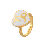 Zodiac Capricorn Enamel Ring