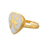 Zodiac Pisces Enamel Ring