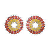 Warli Phool Rahi Sarson Sakal Ban Earrings