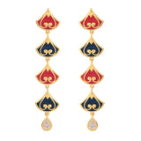 Pashmina Adah Long Drop Earrings