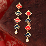 Pashmina Adah Long Drop Earrings