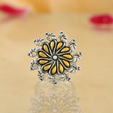 Qasbah Neelkanth Oxidised Two Tone Ring