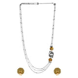 Qasbah Machli Jal Ki Rani Oxidised Two Tone Necklace Set