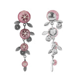 Bloom 925 Sterling Silver Sakura Statement Long Earrings