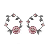 Bloom 925 Sterling Silver Saki Circular Earrings