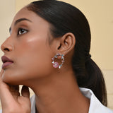 Bloom 925 Sterling Silver Saki Circular Earrings