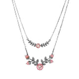 Bloom 925 Sterling Silver Sakura Layered Necklace