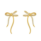 Trendy Cupid’S Ribbons Bow Stud Earrings