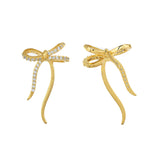 Trendy Cupid’s Ribbons Bow Stud Earrings