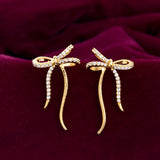 Trendy Cupid’s Ribbons Bow Stud Earrings