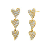 Trendy Heart Twinkles Dangler Earrings