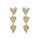 Trendy Heart Twinkles Dangler Earrings