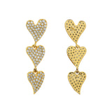 Trendy Heart Twinkles Dangler Earrings