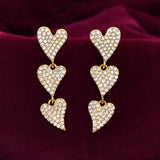 Trendy Heart Twinkles Dangler Earrings