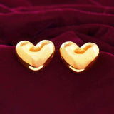 Trendy Cutesy Hearts Stud Earrings