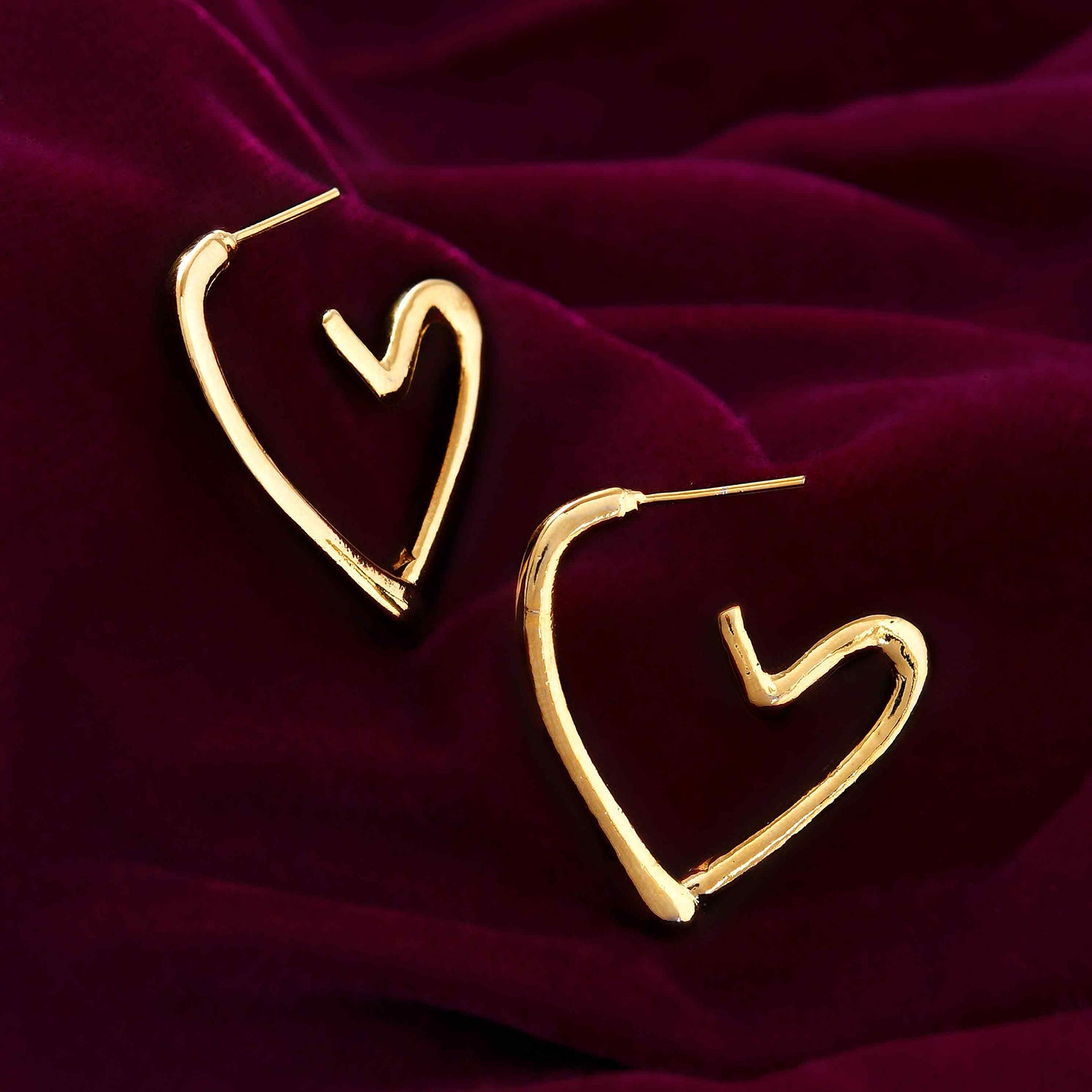 Trendy Darling Hearts Hoop Earrings